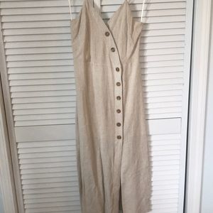 Cotton midi dress with buttons